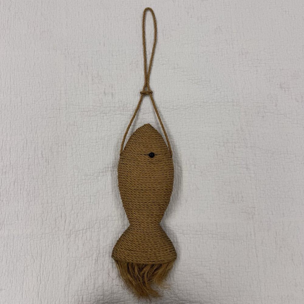 Hanging Rope Fish with Tassel Tail, Boho Chic